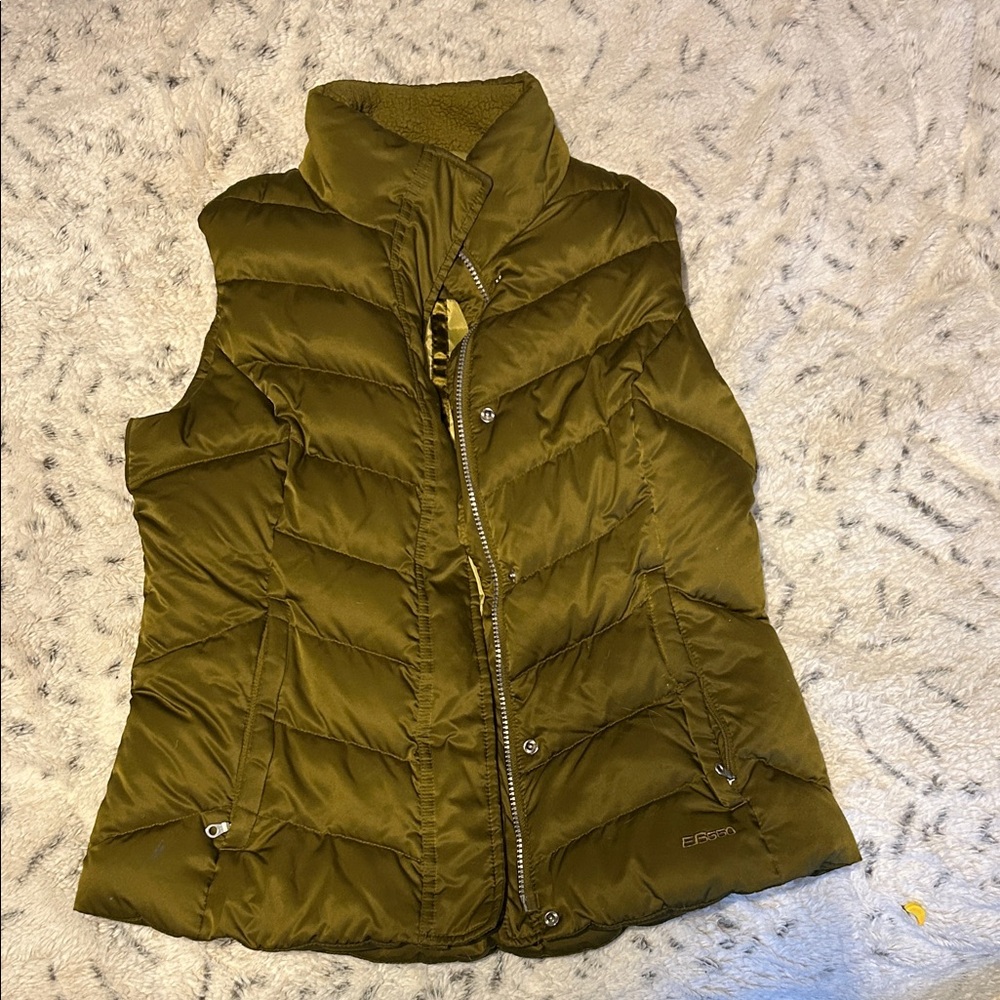 Eddie Bauer Women's Green Down Vest